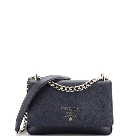 Prada Bags Prada Chain Flap Crossbody Bag Saffiano And Soft Calf